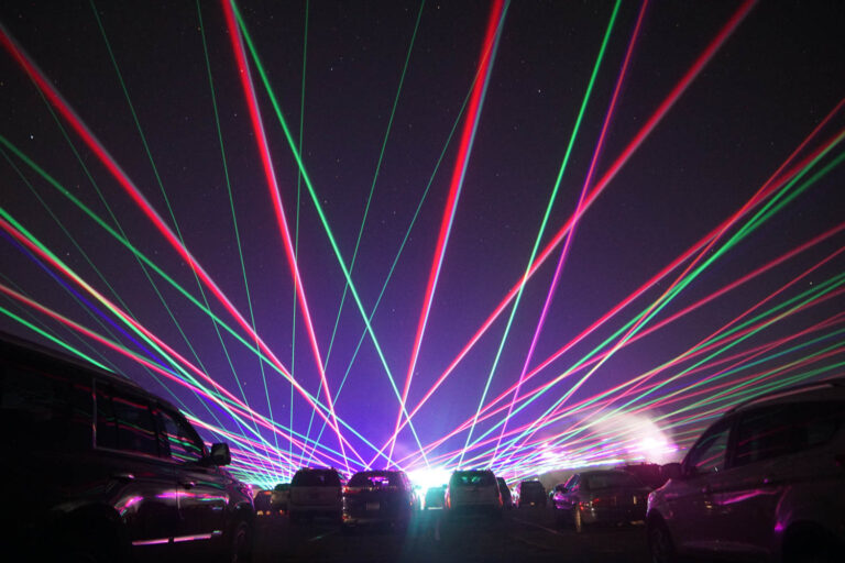 Getting Holiday Cheer with Laser Lights at North Park